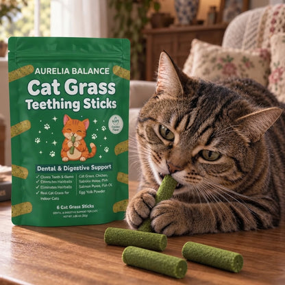 Cat Grass Teething Sticks