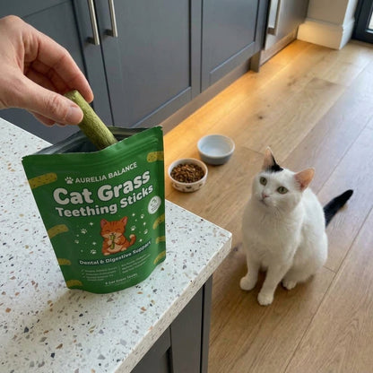 Cat Grass Teething Sticks