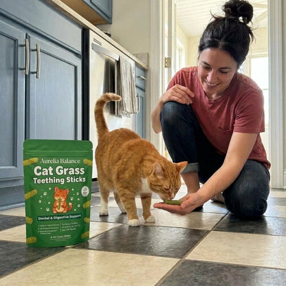 Cat Grass Teething Sticks